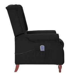 Fauteuil de massage inclinable Noir Tissu