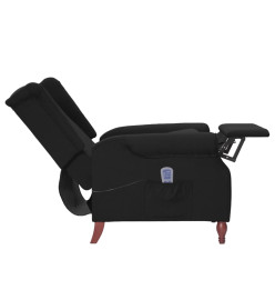 Fauteuil de massage inclinable Noir Tissu