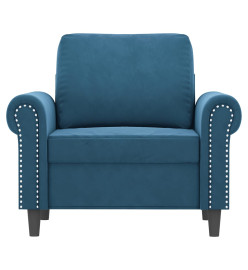 Fauteuil Bleu 60 cm Velours