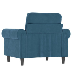 Fauteuil Bleu 60 cm Velours