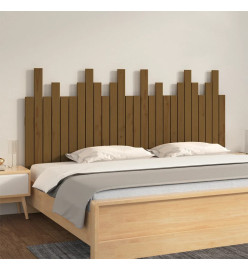 Tête de lit murale Marron miel 166x3x80 cm Bois massif de pin