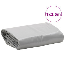 Bâche gris 1x2,5 m 600 g/m²