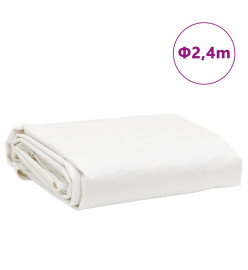 Bâche blanc Ø 2,4 m 600 /m²