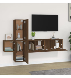 Ensemble de meubles TV 5 pcs Chêne marron Bois d'ingénierie