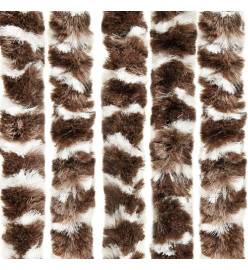 Rideau anti-mouches marron et blanc 56x200 cm chenille