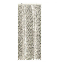 Rideau anti-mouches gris clair et gris foncé 100x230cm chenille