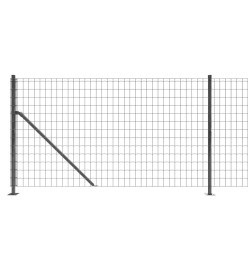 Clôture en treillis métallique avec bride anthracite 1,1x10 m