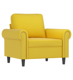 Fauteuil Jaune 60 cm Velours