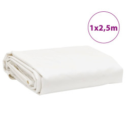 Bâche blanc 1x2,5 m 600 g/m²