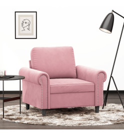 Fauteuil Rose 60 cm Velours