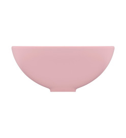 Lavabo rond de salle de bain Rose mat 32,5x14 cm Céramique