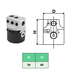 Tête d'alésage 50 mm et tige de perçage MT3 de fraisage à tour