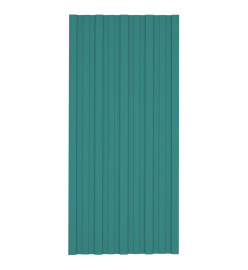 Panneaux de toiture 12 pcs Acier galvanisé Vert 100x45 cm