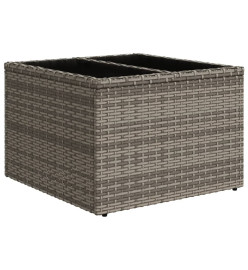 Salon de jardin 6 pcs avec coussins gris résine tressée