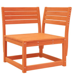 Salon de jardin 6 pcs cire marron bois de pin massif