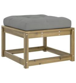Salon de jardin 3 pcs avec coussins bois de pin imprégné