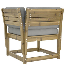 Salon de jardin 3 pcs avec coussins bois de pin imprégné