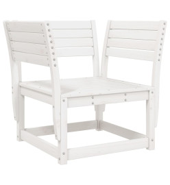 Salon de jardin 5 pcs blanc bois massif de pin