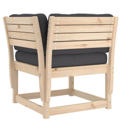 Salon de jardin 7 pcs avec coussins Bois de pin massif