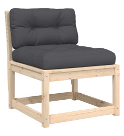 Salon de jardin 7 pcs avec coussins Bois de pin massif