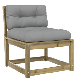 Salon de jardin 6 pcs avec coussins bois de pin imprégné