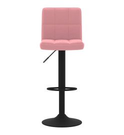 Tabourets de bar lot de 2 rose velours