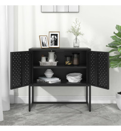 Buffet Noir 75x35x75 cm Acier