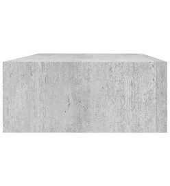 Étagères à tiroir murales 2 pcs Gris béton 40x23,5x10 cm MDF