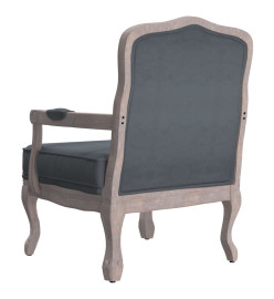 Fauteuil gris foncé 64x64x90 cm velours