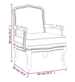 Fauteuil gris foncé 64x64x90 cm velours