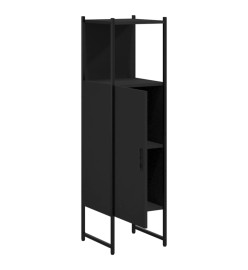 Armoire de salle de bain noir 33x33x120,5 cm bois d'ingénierie