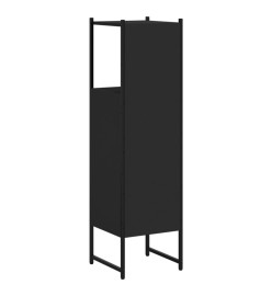 Armoire de salle de bain noir 33x33x120,5 cm bois d'ingénierie