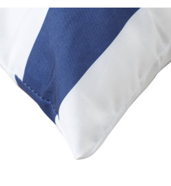 Coussins de palette 3 pcs rayures bleues/blanches tissu oxford