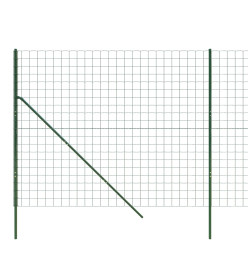 Clôture en treillis métallique vert 1,4x25 m acier galvanisé