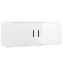 Ensemble de meubles TV 7 pcs Blanc brillant Bois d'ingénierie