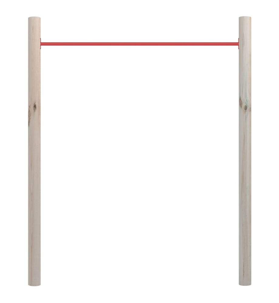 Barre de gym de jardin 140x170 cm Bois de pin imprégné et acier