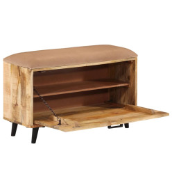 Banc 80x30x45 cm bois massif de manguier