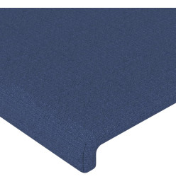 Tête de lit avec oreilles Bleu 103x23x78/88 cm Tissu