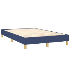 Sommier tapissier avec matelas et LED Bleu 120x200 cm Tissu