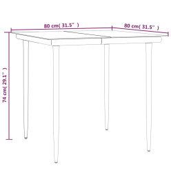 Ensemble de salle à manger de jardin 3 pcs Résine tressée