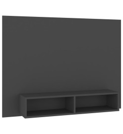 Meuble TV mural Gris 120x23,5x90 cm Aggloméré