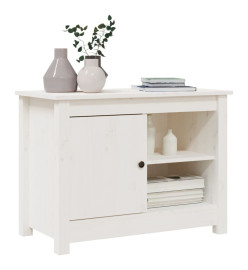 Meuble TV Blanc 70x36,5x52 cm Bois de pin massif