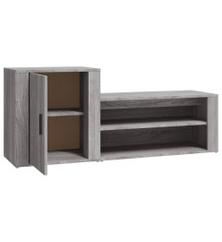 Armoire à chaussures Sonoma gris 130x35x54 cm Bois d'ingénierie