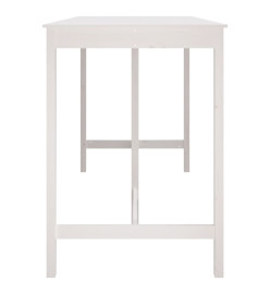 Table de bar Blanc 180x80x110 cm Bois massif de pin