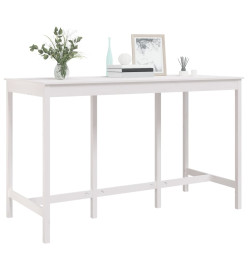 Table de bar Blanc 180x80x110 cm Bois massif de pin