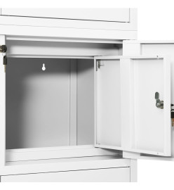 Armoire de bureau Blanc 90x40x180 cm Acier