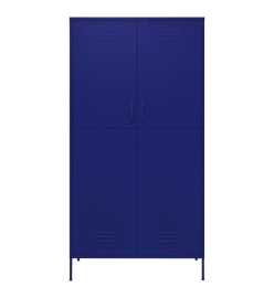 Garde-robe Bleu marine 90x50x180 cm Acier