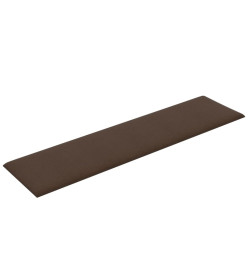 Panneaux muraux 12 pcs Marron 60x15 cm Tissu 1,08 m²