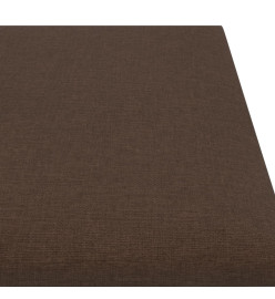 Panneaux muraux 12 pcs Marron 60x15 cm Tissu 1,08 m²