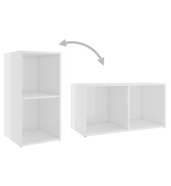 Meubles TV 4 pcs Blanc brillant 72x35x36,5 cm Aggloméré